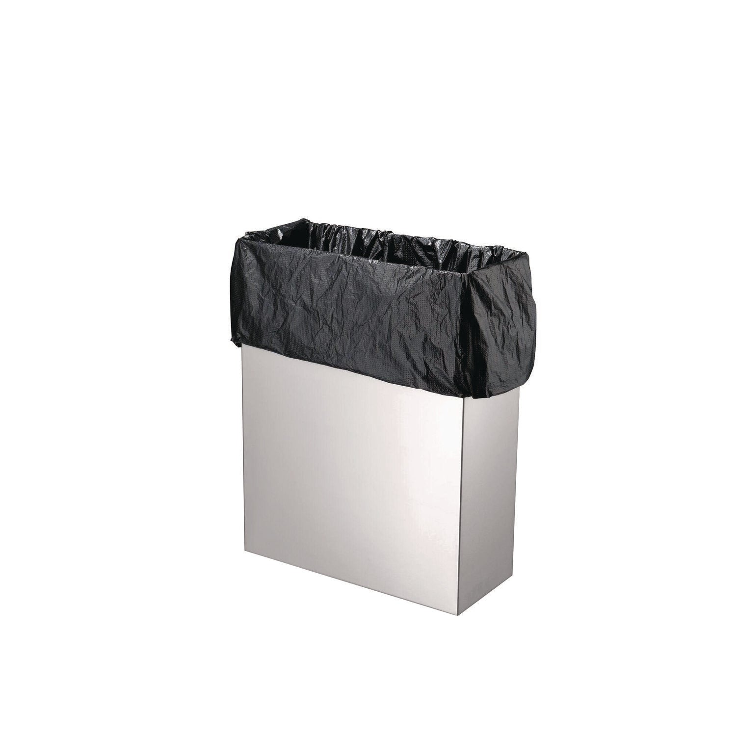 Alpine Industries 6.4 Gallon Stainless Steel Surface Mounted Trash Can - Brushed Finish for Office, Kitchen & Commercial Use | Durable Waste Receptacle for Indoor/Outdoor Spaces