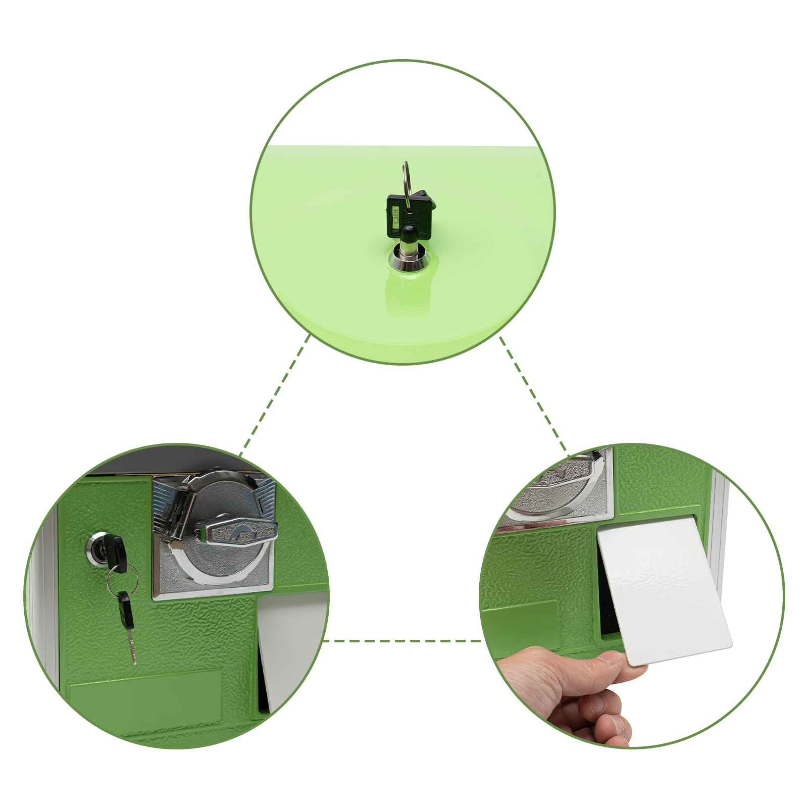 Green Metal Candy Vending Machine - 20.87 Inch Height Gumball Dispenser with 1.77-1.97 Inch Capacity | Portable Coin-Operated Gumball Bank for Retail Stores, Arcades & Home Use | Commercial & Home Candy Machine for Parties, Events & Small Business