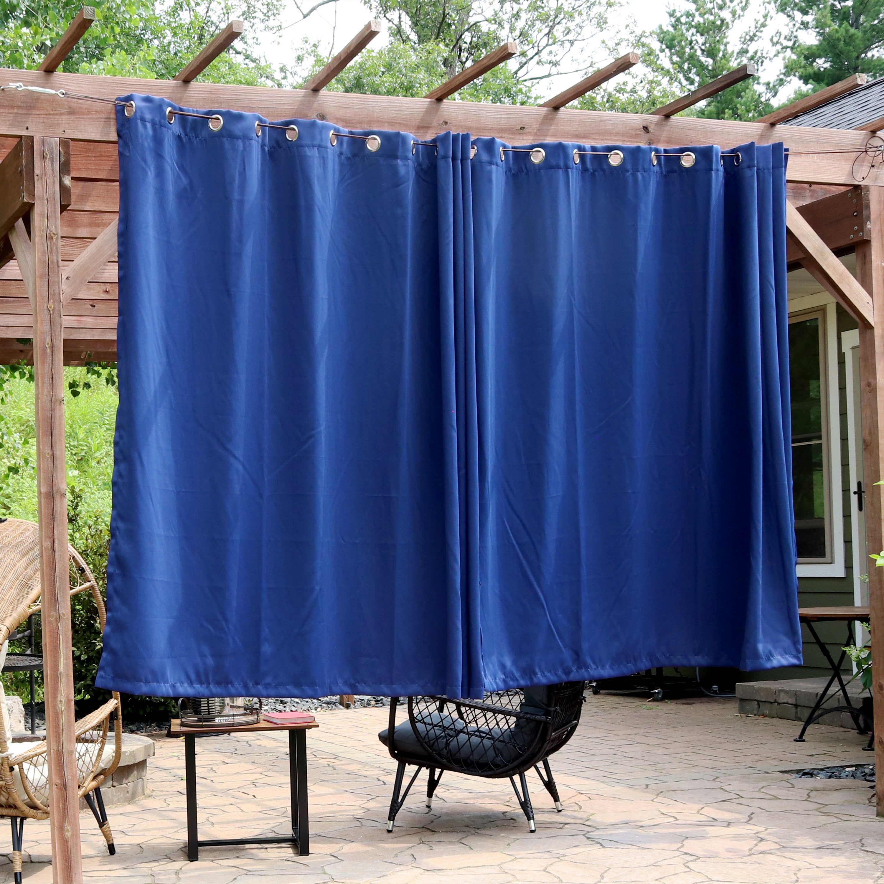 Blackout Curtain Panels with Grommet Top for Bedroom & Living Room - Sun Blocking Thermal Insulated Drapes by Sunnydaze Outdoor - Perfect for Home, Office, and Nursery