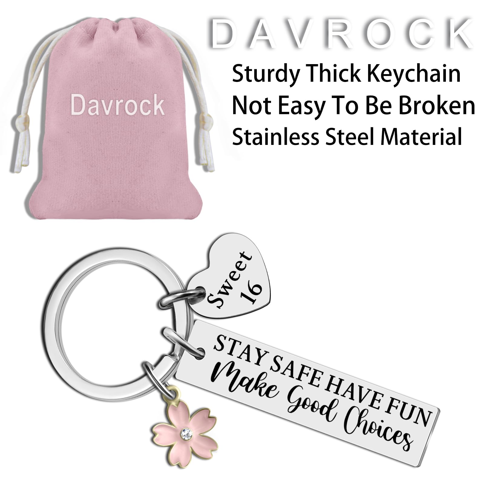 Sweet 16 Birthday Gifts for Girls - Thoughtful Present for 16 Year Old Daughter, Sister & Friends | Keychain, Party Decor & Christmas Stocking Stuffer | Perfect for Birthdays, Graduation & Special Celebrations