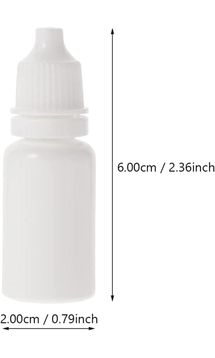 10ml Milky Empty Eye/Ear Drop Bottles - Pack of 72 | Refillable Plastic Dropper Bottles for Essential Oils, Medications & DIY Beauty Products | Perfect for Travel, Home & Professional Use
