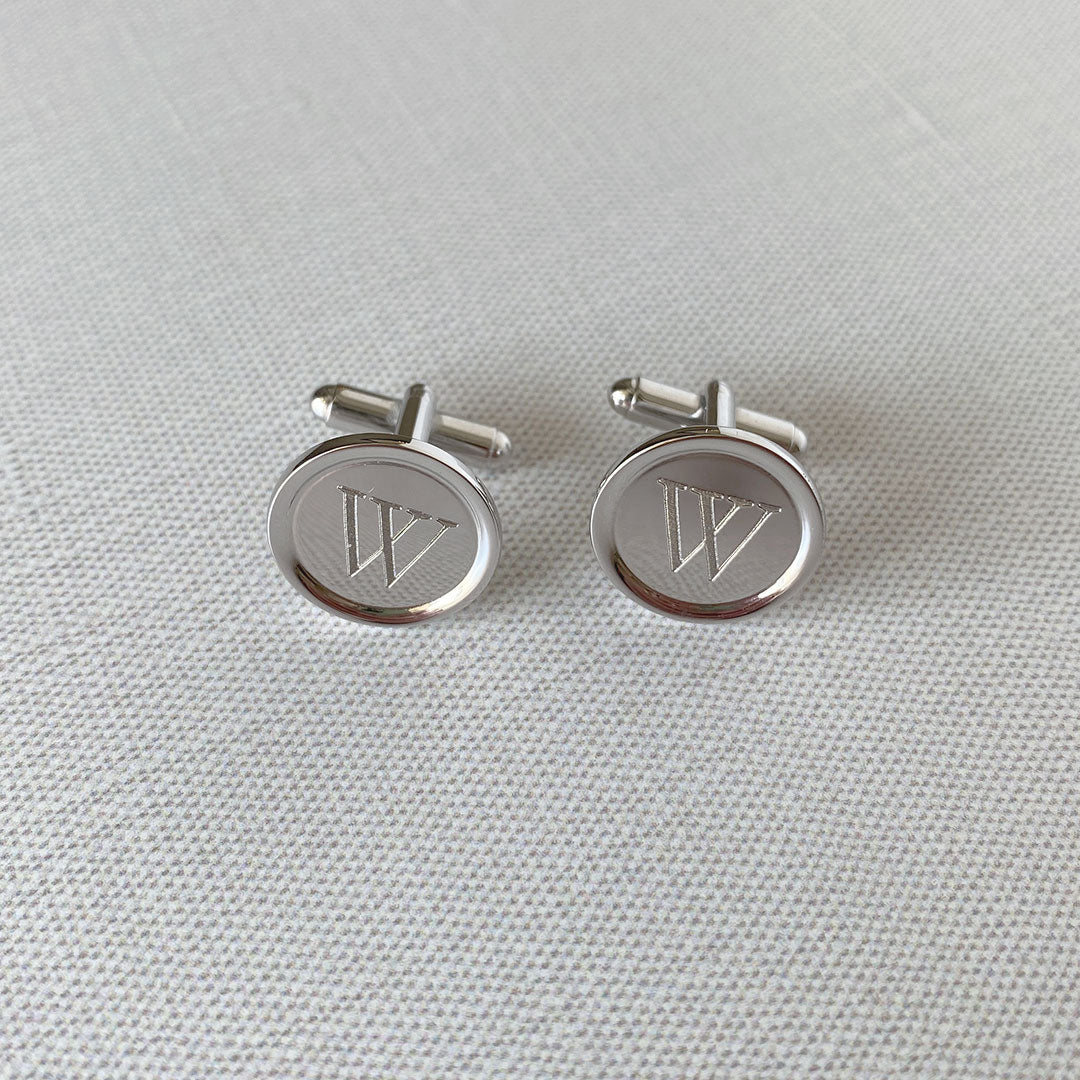 Elegant Silver Plated Round Rim Cufflinks for Men - Perfect for Weddings, Business & Formal Events