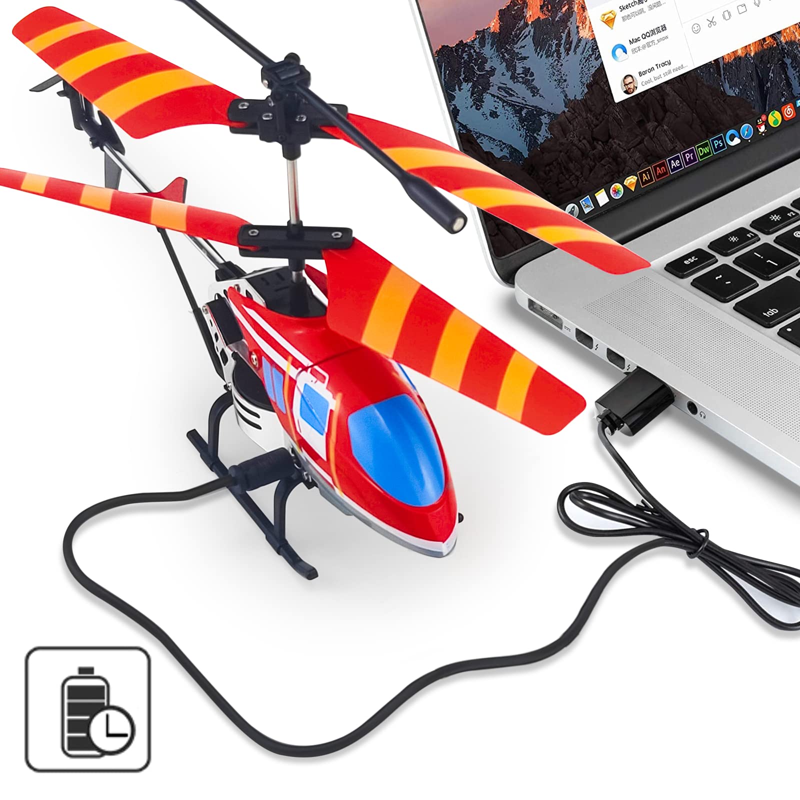 Best Remote Control Helicopter for Kids - 2.4GHz RC Helicopter Toy with LED Lights, 3.5 Channel, Gyro Stabilizer & Altitude Hold | Perfect Indoor Flying Toy for Boys & Girls Ages 5-10 | Birthday Gift Idea for Kids & Beginners | Fun for Playtime, Parties & STEM Learning