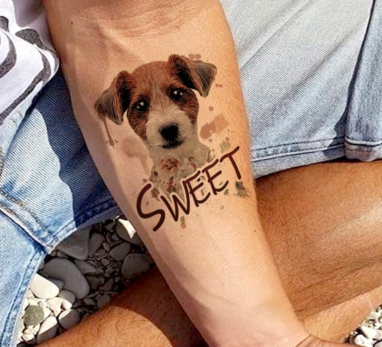 Waterproof Temporary Tattoo Stickers for Men & Women - 3D Realistic Flowers, Butterflies, Stars, Angels, Wolves & Armband Designs (21x15cm) | Perfect for Parties, Festivals, Cosplay & Body Art
