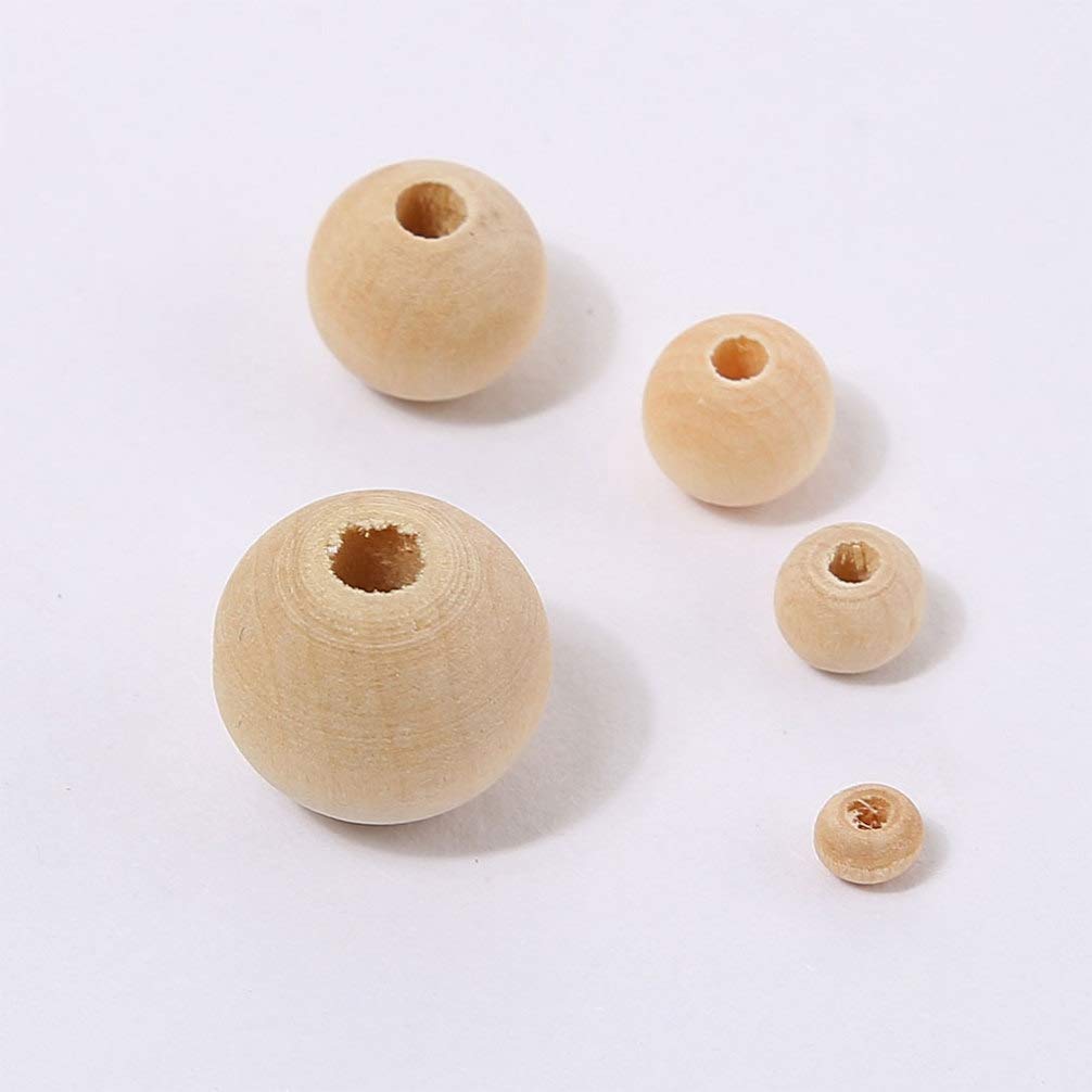 100pcs Natural Wood Spacer Beads for Bracelet Making - Round Wooden Beads for DIY Jewelry Crafting - Perfect for Handmade Bracelets, Necklaces & Beaded Accessories