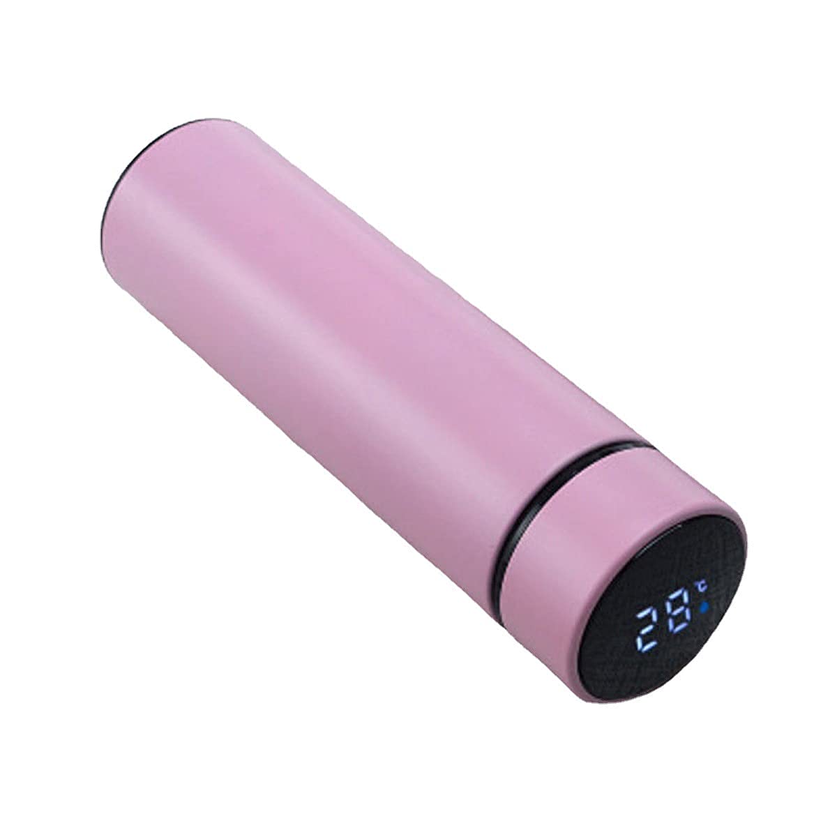 Smart Sports Water Bottle with LED Temperature Display - 17oz Double Wall Vacuum Insulated Thermos for Coffee & Tea - Keeps Hot/Cold for 24 Hours - Perfect for Gym, Hiking & Office (Pink)