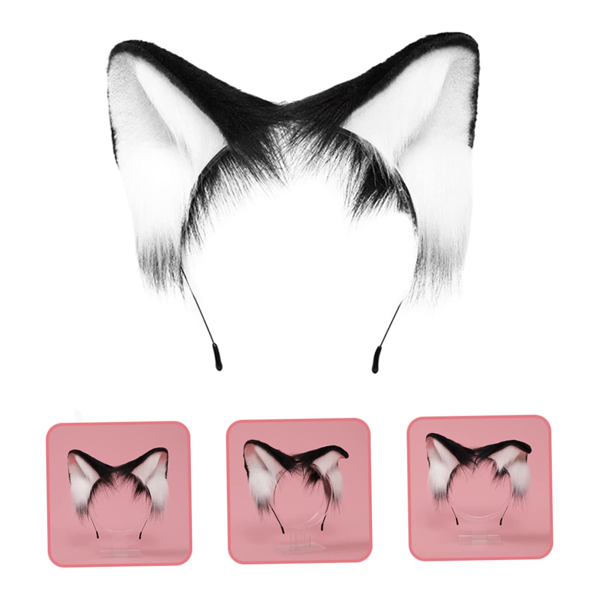 Didiseaon 4-Piece Elegant Cat Ear Headband Set - Women's Fashion Hair Accessories for Parties, Weddings & Daily Wear - Adjustable Hair Bands for Women & Girls