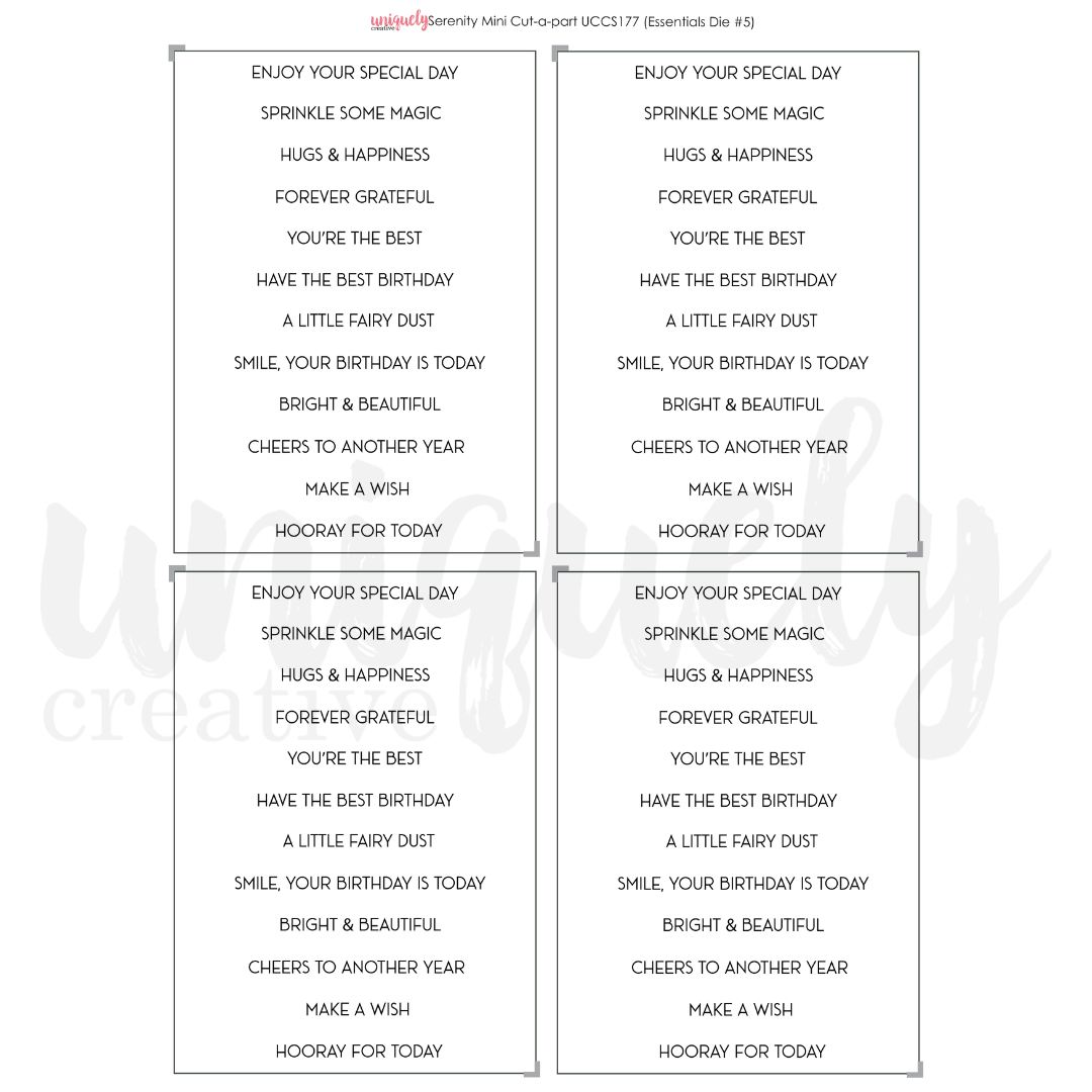 Serenity Cut a Part Sheet Mini - Premium DIY Craft Paper for Scrapbooking, Card Making & Home Decor - Perfect for Art Projects, Gift Wrapping & Party Decorations