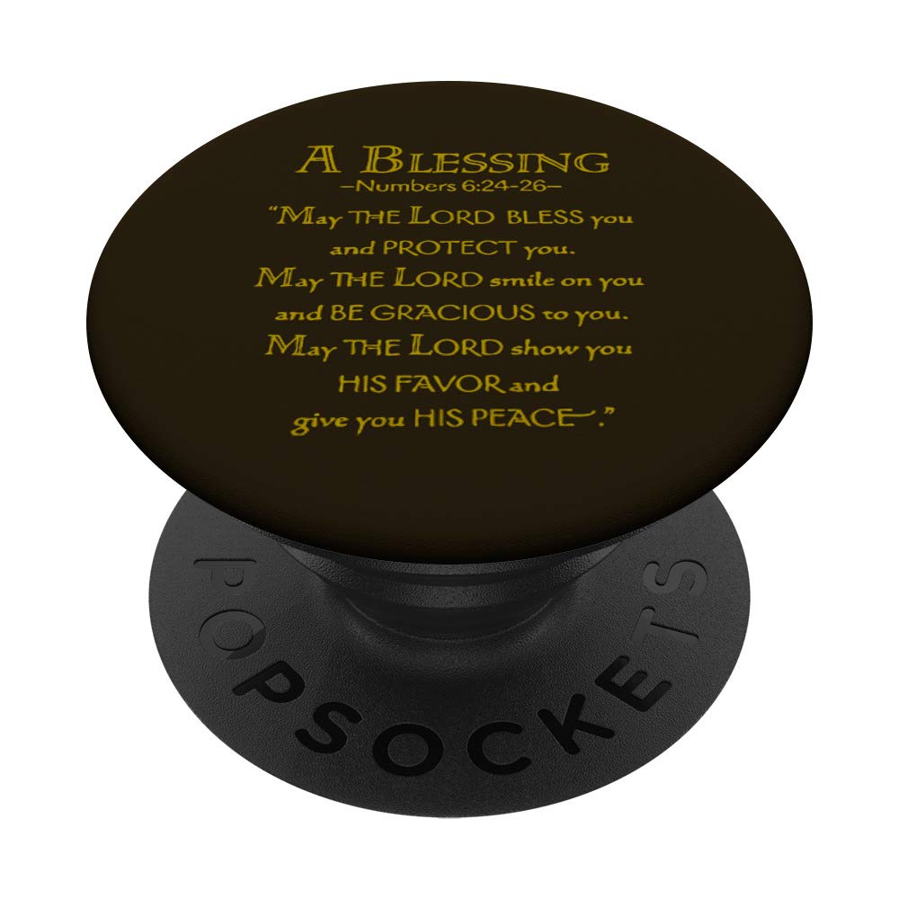 Numbers 6:24 May The Lord Bless You - Bible Verse PopSockets PopGrip | Swappable Phone & Tablet Grip for Christians - Perfect for Daily Devotion, Church, Prayer & Faith-Based Gifts
