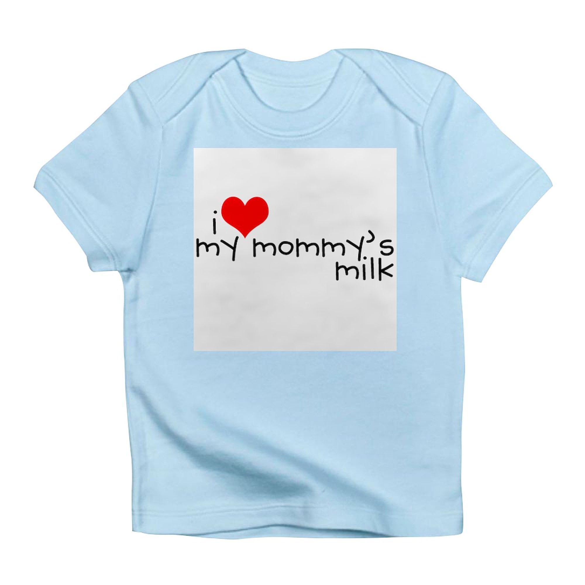 I Love My Mommy's Milk Creeper Infant T-Shirt - 100% Cotton Cute Baby Graphic Tee for Breastfeeding Support & Newborn Outfits
