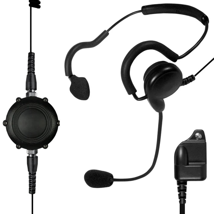 Patriot Tactical Boom Mic Headset - Compatible with L3Harris XL45P & XL95P Series (Model SPM1437T) - Ideal for Military, Security & Outdoor Communication