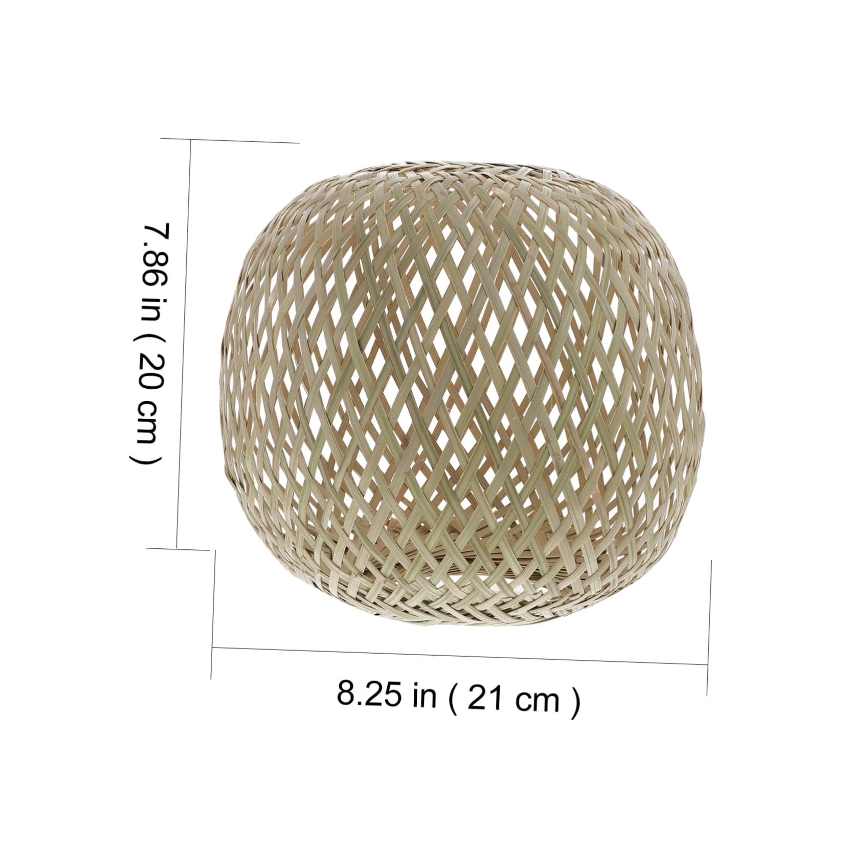 Cabilock 1pc Bamboo Pendant Light Shade - Woven Rattan Lampshade for Kitchen Island, Dining Room & Bar - Cylinder Wicker Light Fixture with LED Bulb - Natural Home Decor Lighting for Farmhouse & Boho Style
