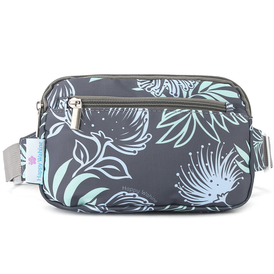 Kasie Lehua Grey Belt Bag - Stylish & Comfortable Waist Pack for Travel, Hiking, and Everyday Use