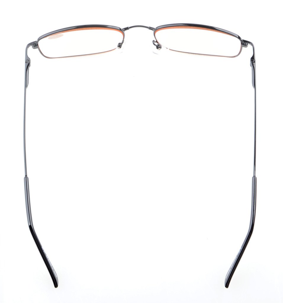 Eyekepper Computer Reading Glasses - Lightweight Titanium Frame with Spring Hinges for Men & Women - Blue Light Blocking for Office Work & Screen Use