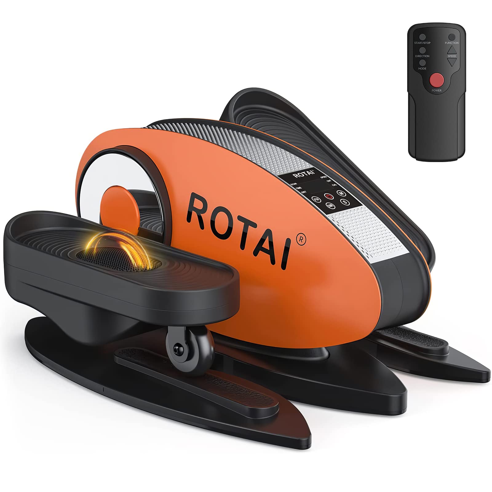 Under Desk Elliptical Trainer - Electric Foot Pedal Exerciser for Leg Circulation & Massage, Portable Home & Office Fitness Equipment with Remote & LCD Display - Perfect for Seniors, Sedentary Workers & Physical Therapy Recovery