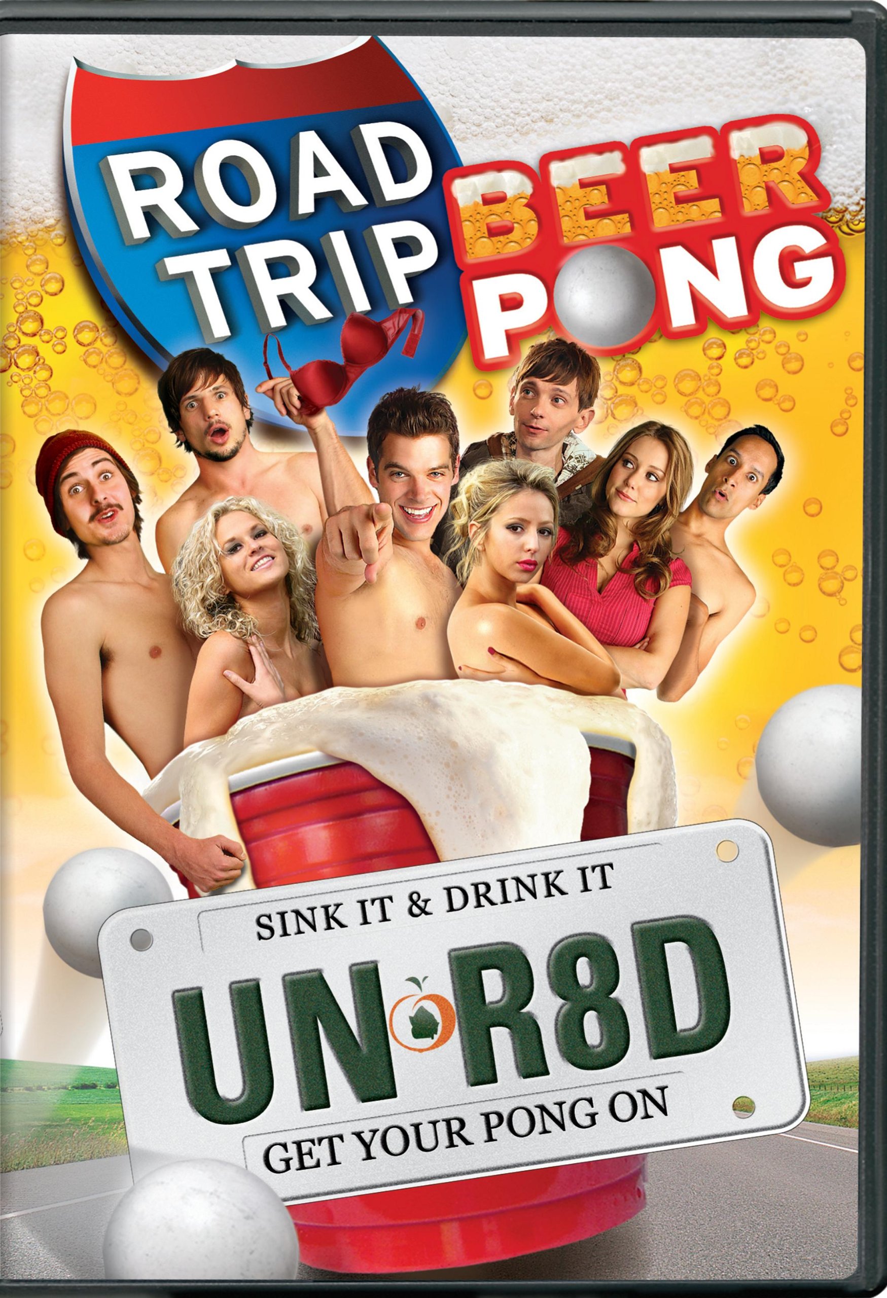 Road Trip Beer Pong Game Set - Portable Drinking Party Game for Adults & College Students - Perfect for Tailgates, Camping & Backyard BBQs