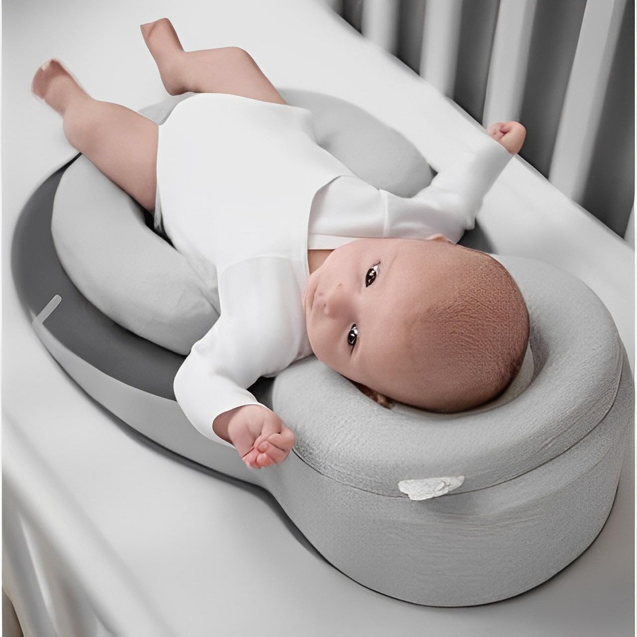 Portable Baby Lounge Chair for 0-4 Months Old - Co-Sleeping Infant Floor Seat for Home & Travel | Perfect for Nursery, Bedroom & On-the-Go Parenting