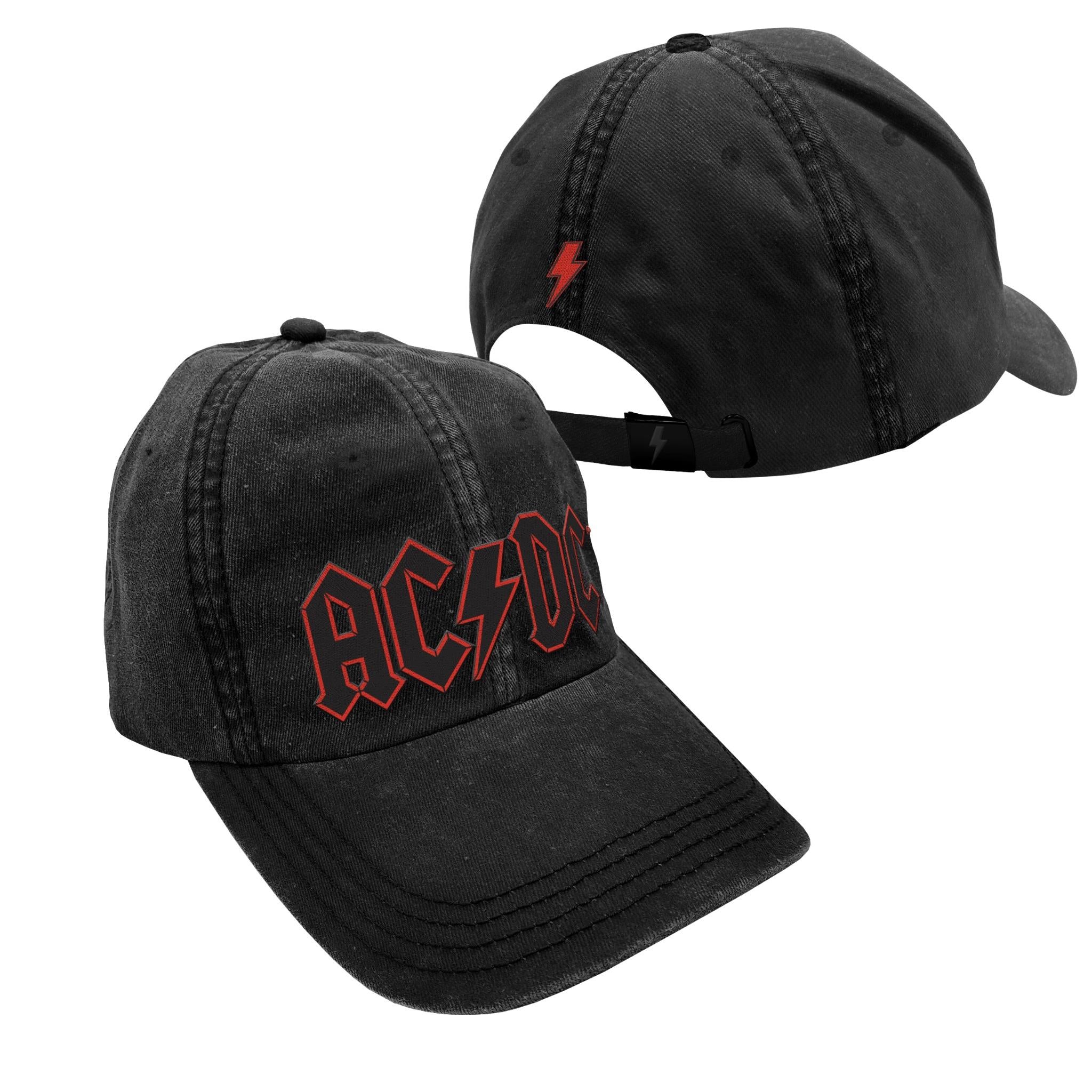 AC/DC Washed Cap - Vintage Style Distressed Cotton Baseball Hat for Men & Women | Perfect for Concerts, Festivals and Casual Streetwear