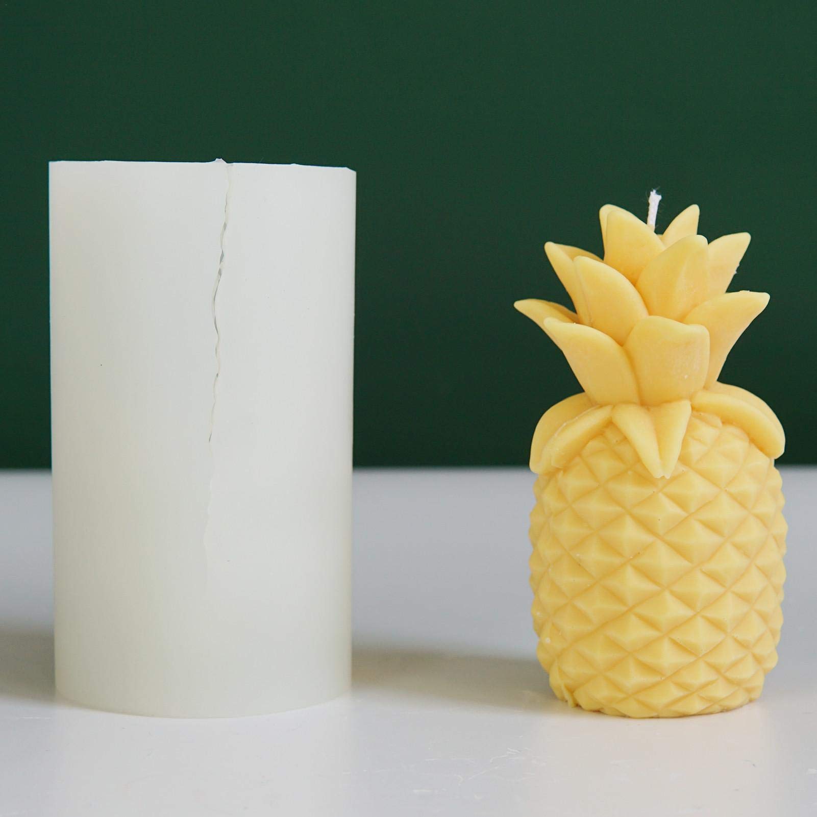 Naysku Silicone Candle Mold - DIY Soy Wax Candle & Handmade Soap Molds for Pineapple-Shaped Crafts, Fondant Decorations - Perfect for Home Decor, Wedding Favors, and DIY Gift Making
