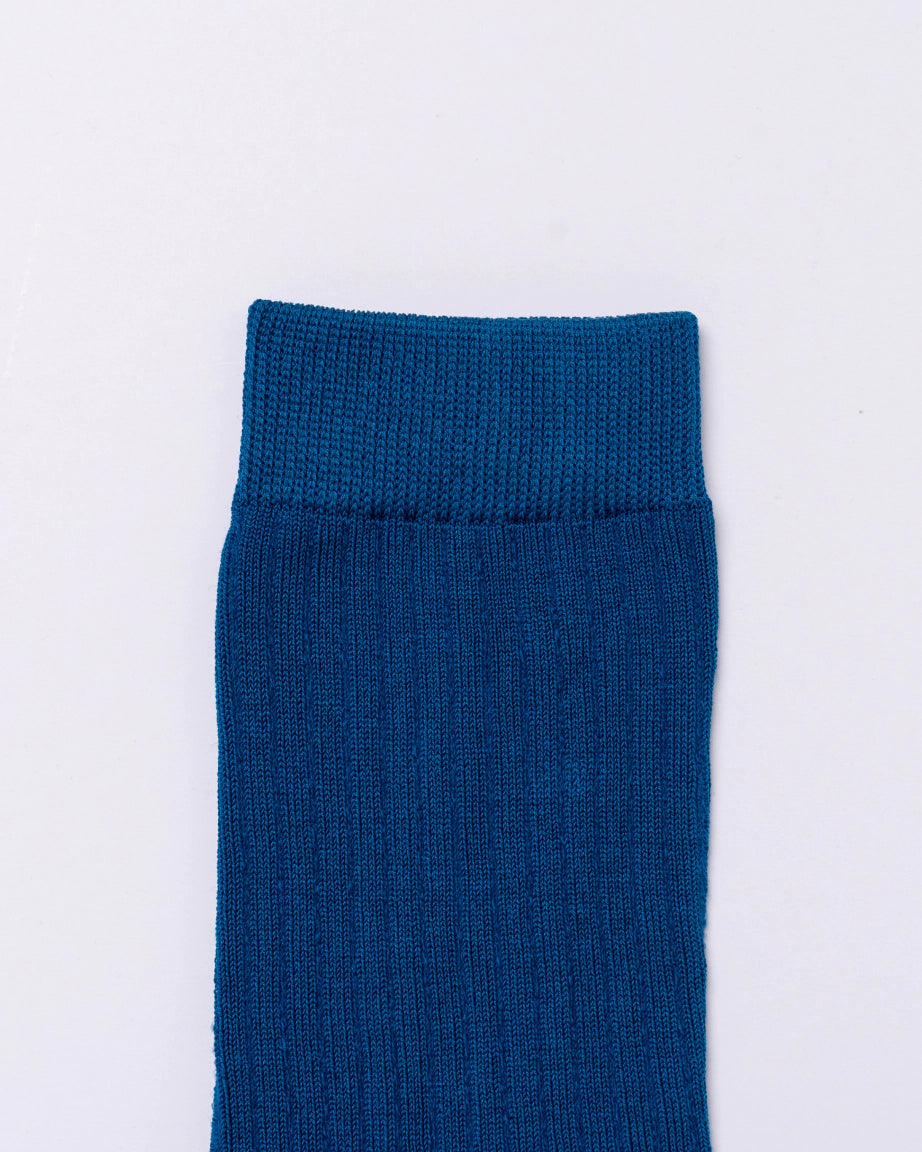 Premium Seamless Mercerized Cotton Socks for Men & Women - Soft Breathable Comfort Socks in Prussian Blue | Ideal for Running, Yoga, Work & Everyday Wear