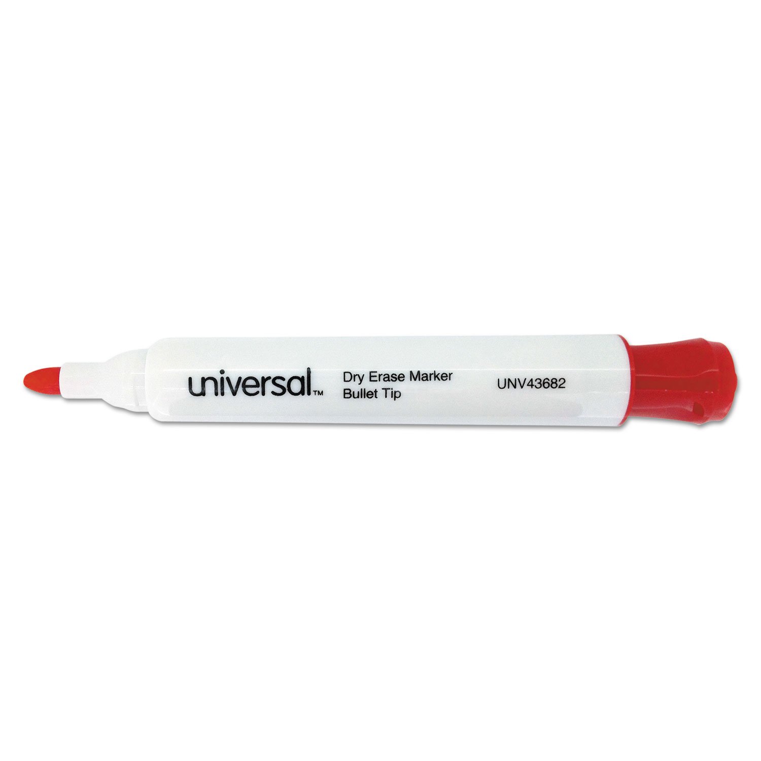 Bullet Tip Dry Erase Markers - Pack of 12 Red Whiteboard Markers for Office, Classroom & Home Use | Non-Toxic, Low-Odor, Universal Whiteboard Markers for Teachers & Students