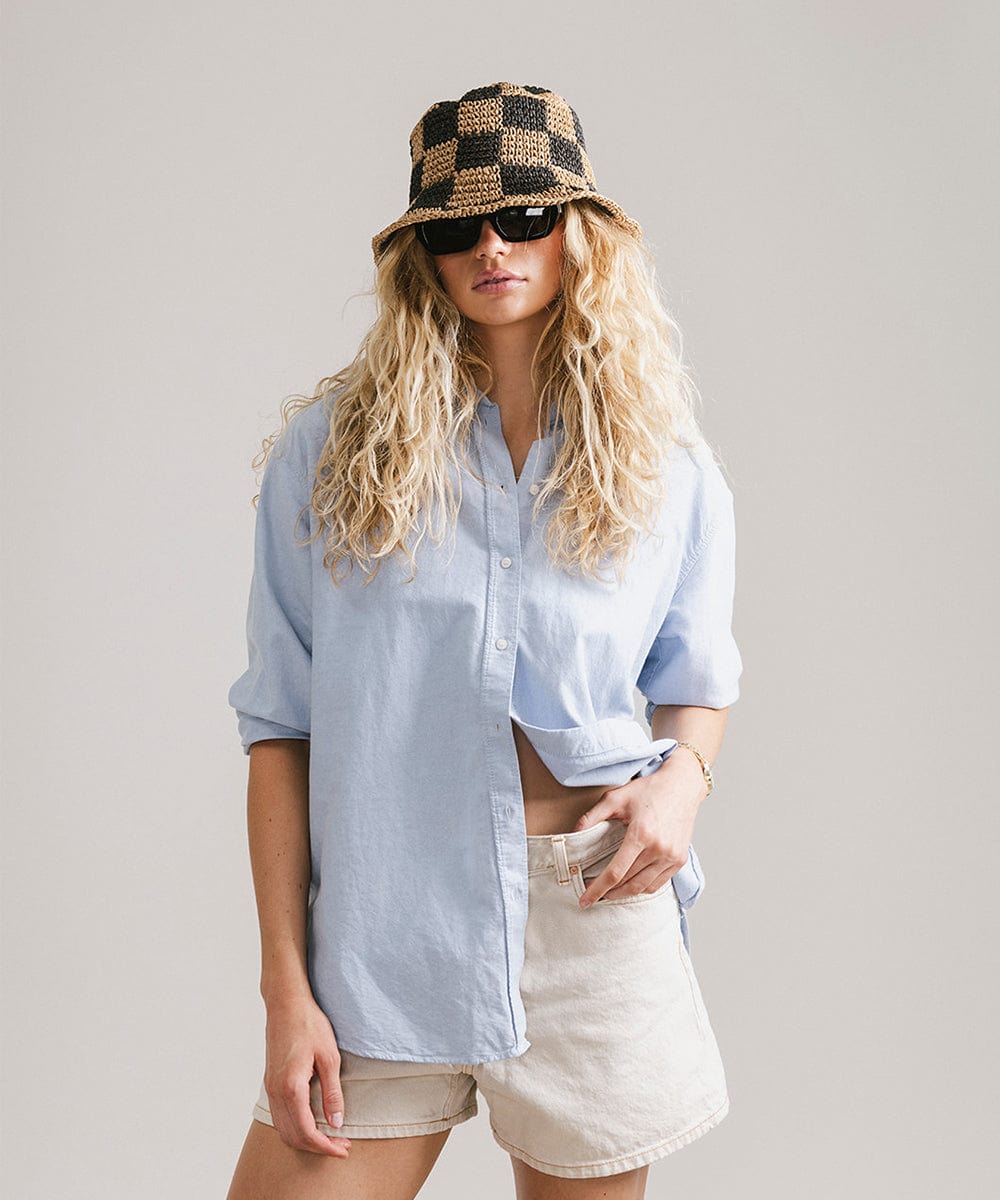 Crochet Packable Bucket Hat for Women - Breathable Summer Sun Hat with Wide Brim - Perfect for Beach, Travel, and Outdoor Activities