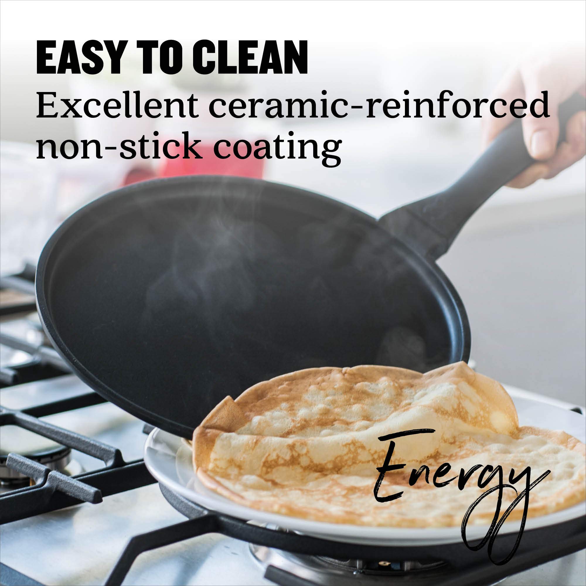 Beka Energy 28cm Aluminum Non-Stick Pancake Pan - Perfect for Fluffy Pancakes, Crepes & Breakfast Cooking | Dishwasher Safe & Even Heat Distribution