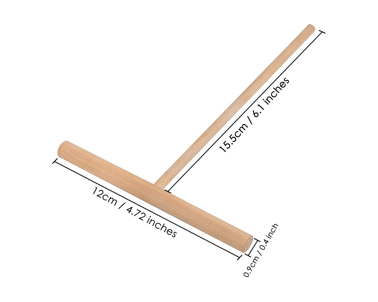 DS. DISTINCTIVE STYLE Natural Wooden Crepe Spreader Set - 2 Pack (6.1