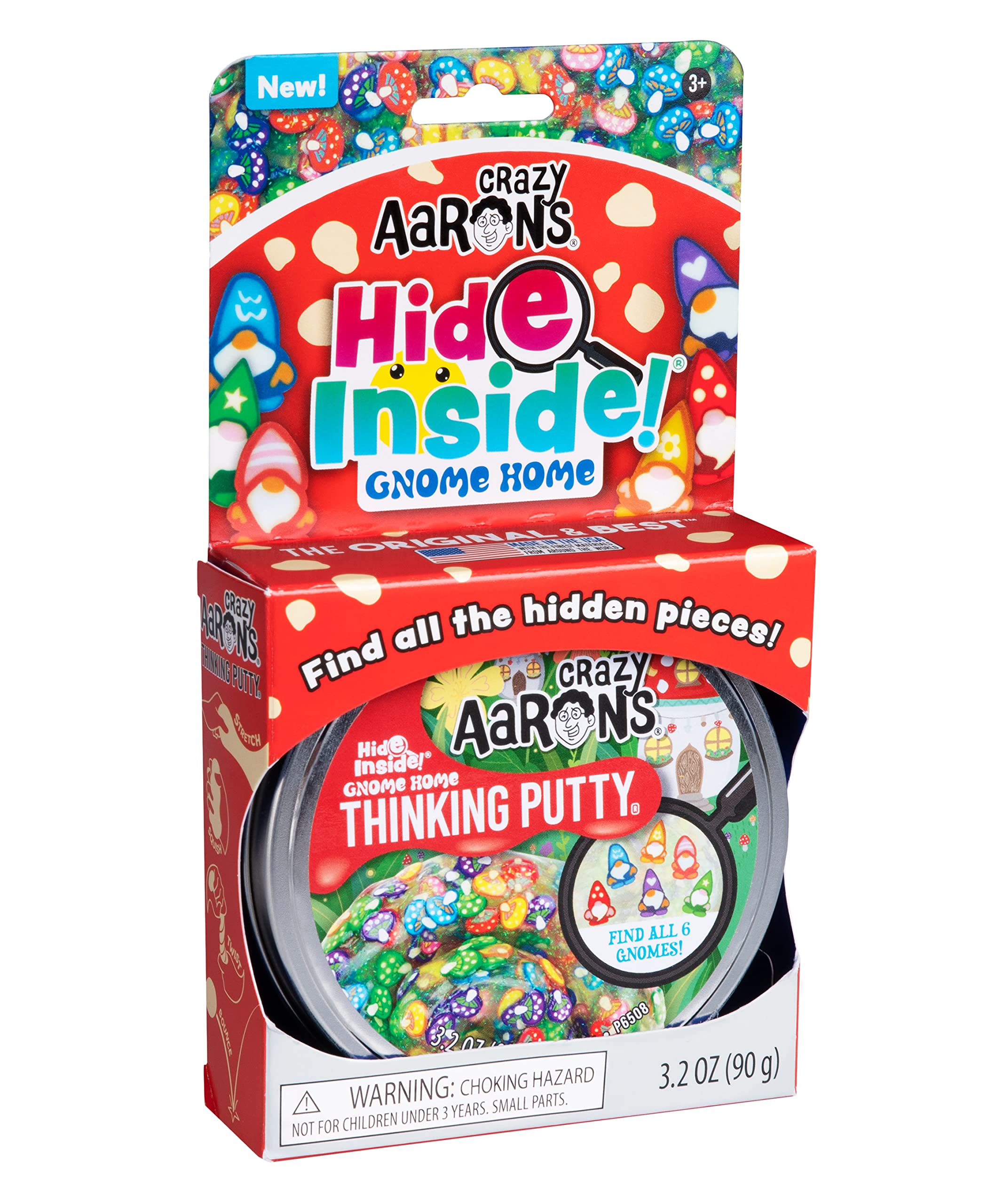 Crazy Aaron's Hide Inside!® Gnome Home Thinking Putty - Sensory Fidget Toy for Stress Relief, ADHD & Anxiety - Perfect for Office, Classroom & Home Use
