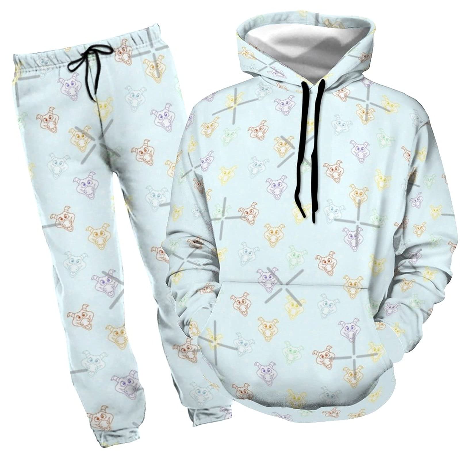 Figment 3D Print Hoodie & Sweatpants Set for Boys/Girls - Casual Wear