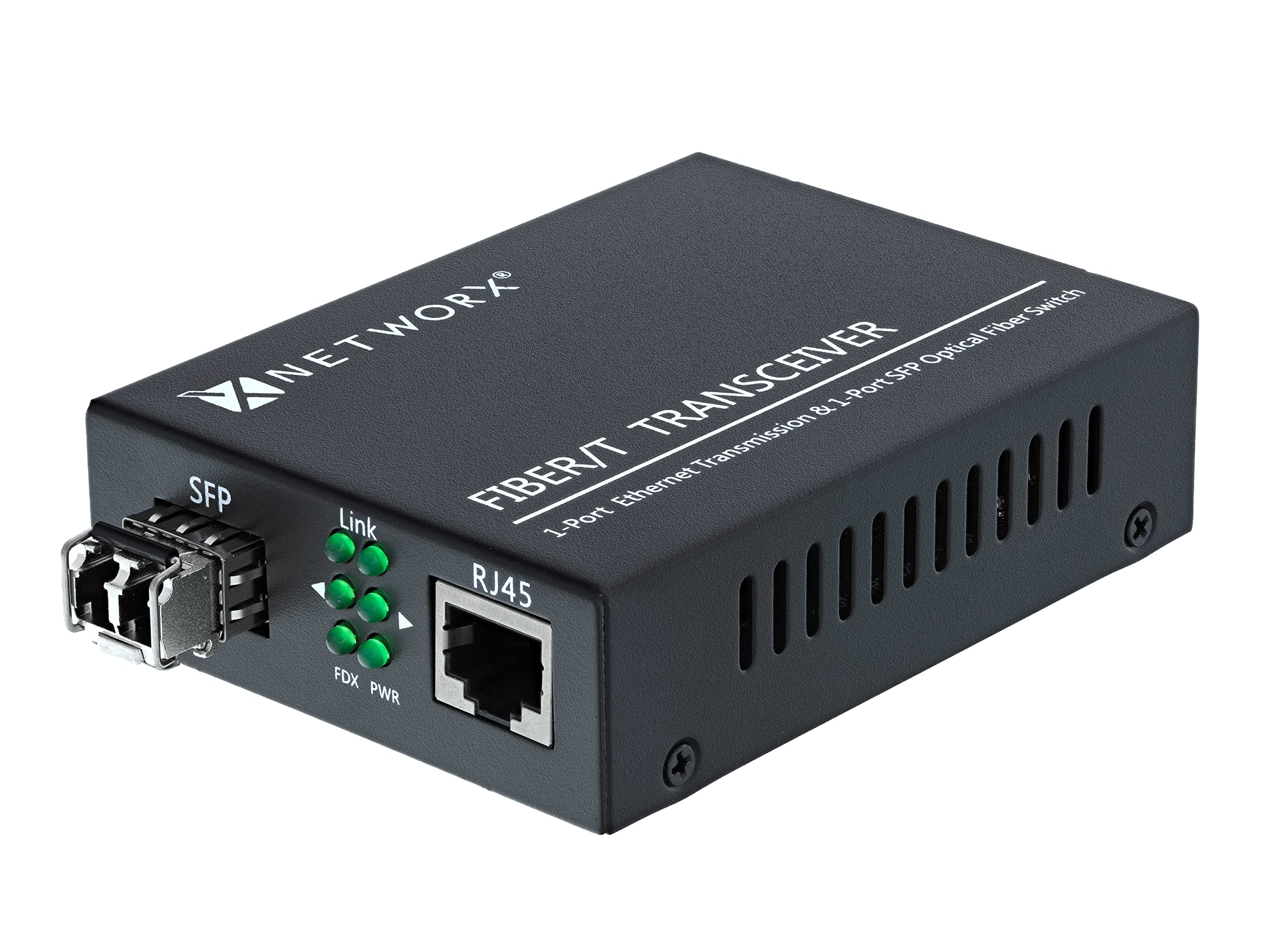 Networx® Gigabit Ethernet Fiber Media Converter - UTP to 1000Base-LX - LC Multimode, 550m, 1300/1310nm | High-Speed Network Conversion for Office, Data Center & Industrial Applications