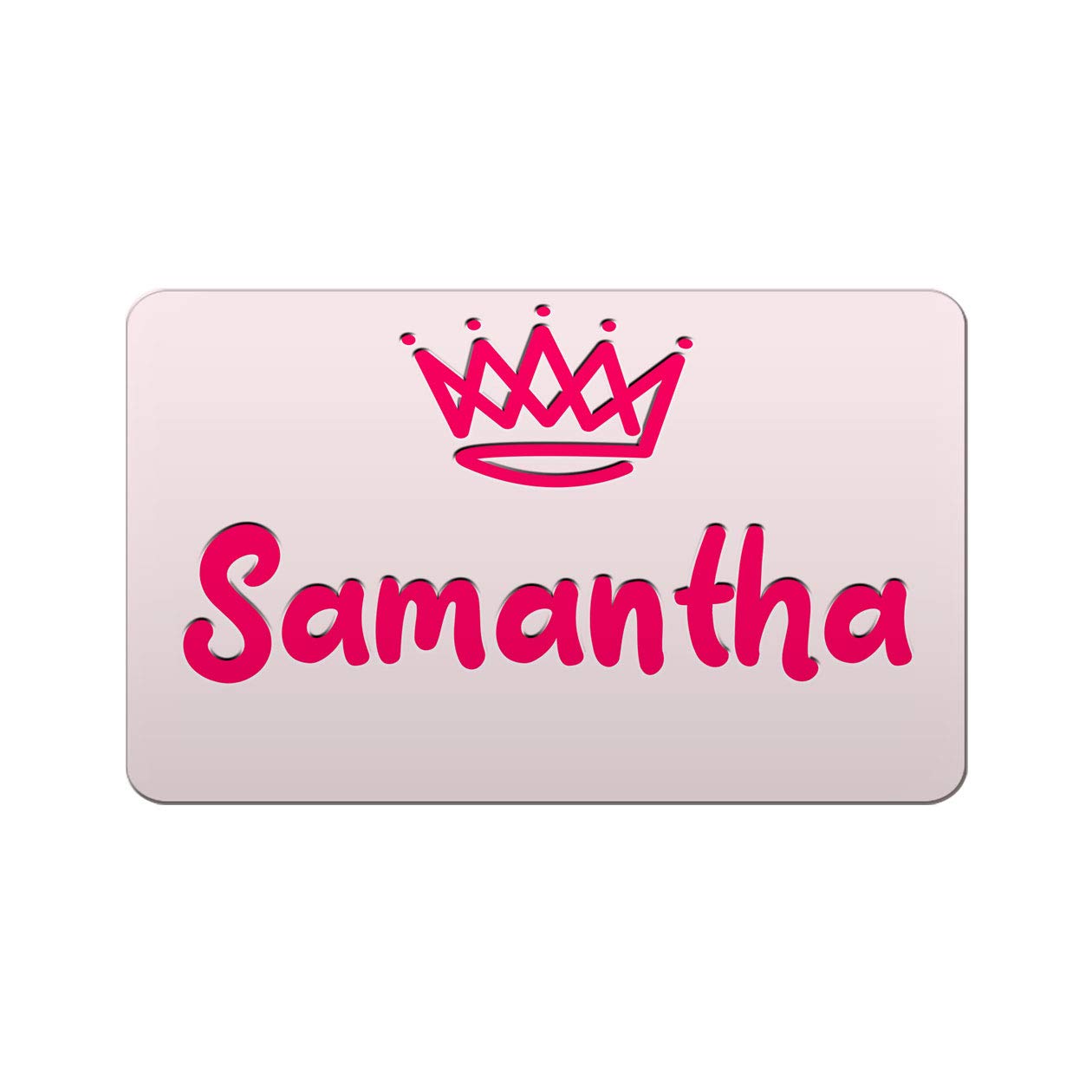 Makoroni - Samantha Female & Girl Name Refrigerator Wall Magnet (2.75x3.5 inches) - Perfect for Home, Office & Dorm Room Decor