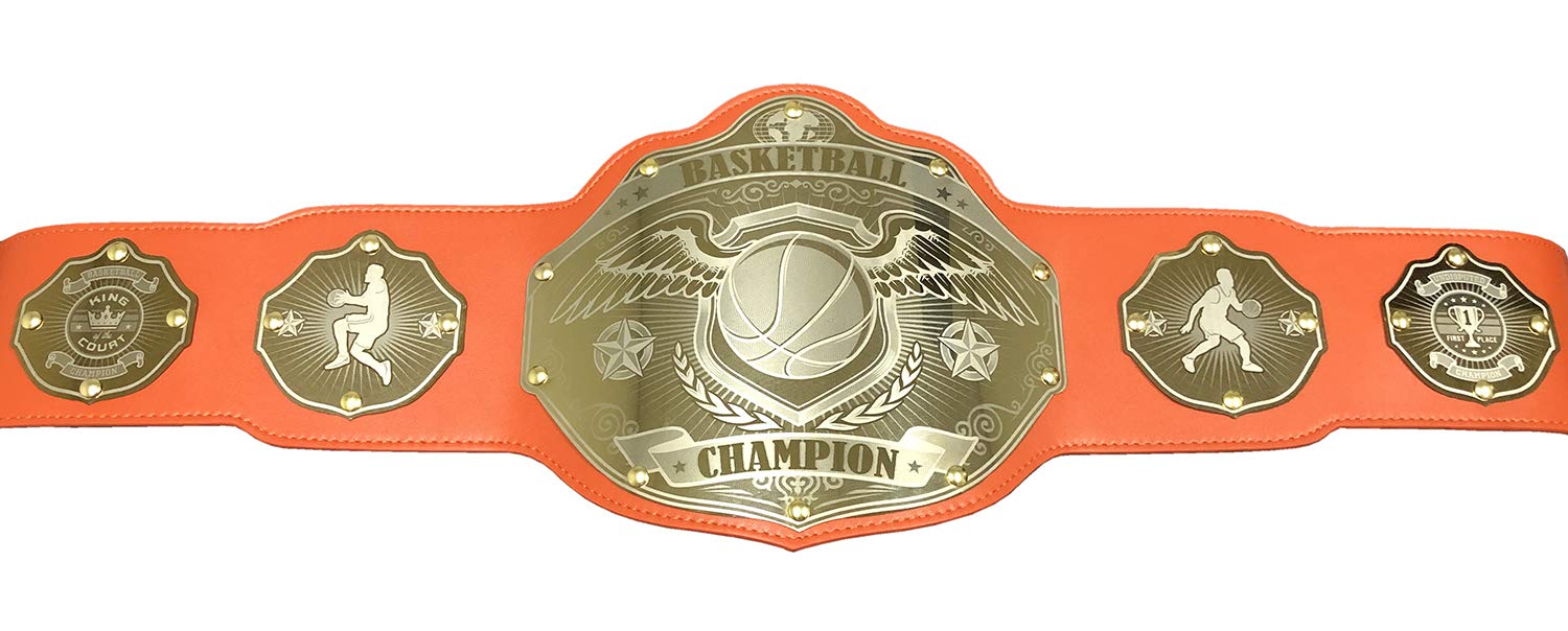 Custom Basketball Championship Belt Trophy - Personalized Text & Colors - Winged Ball Design - Fast 2-Day Production - Perfect for Sports Awards, Team Celebrations & Championship Events