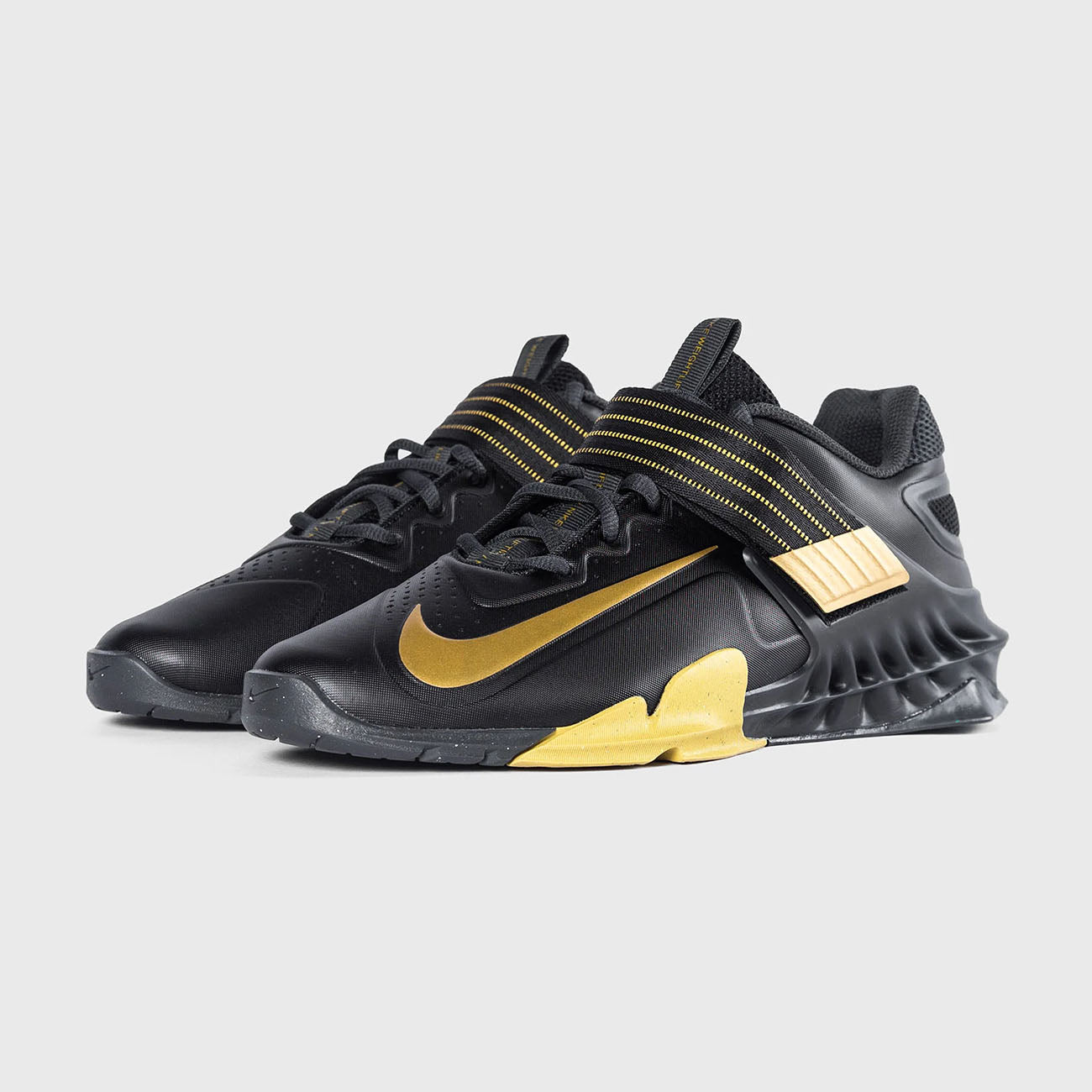 Nike Savaleos Sneakers for Men - Black & Metallic Gold Running Shoes for Gym, Training & Casual Wear