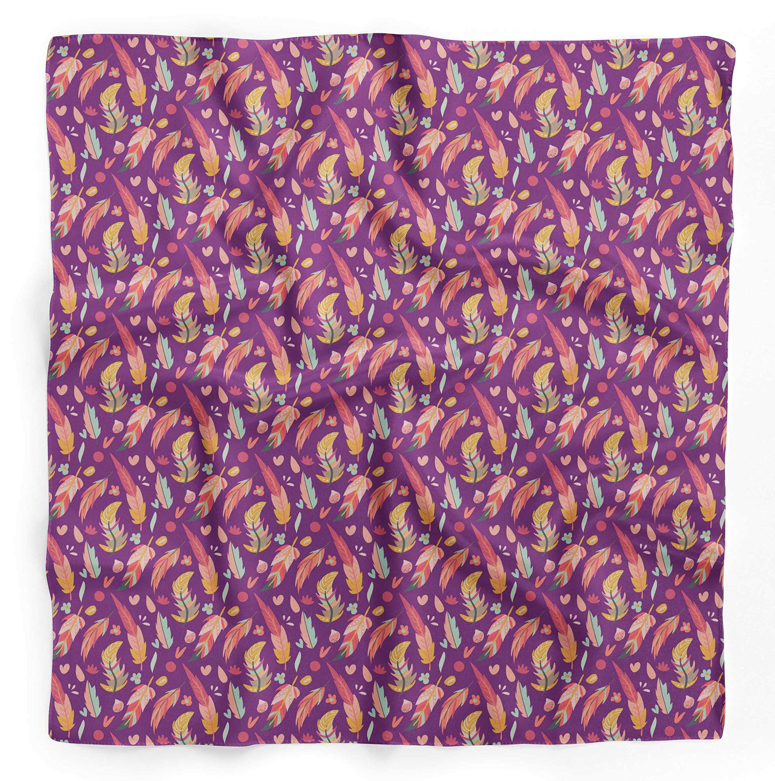 Bimba Pure Silk Printed Head Bandanas & Summer Neck Scarves - Soft, Breathable & Stylish for Women - Perfect for Outdoor Activities, Yoga, Beach & Travel Accessories