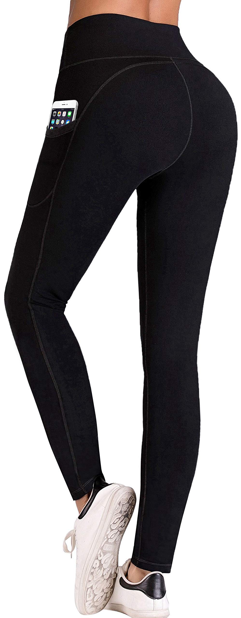 High Waist Yoga Pants with Pockets for Women - Tummy Control Workout Leggings 4-Way Stretch - Perfect for Gym, Running, Pilates & Lounge Wear