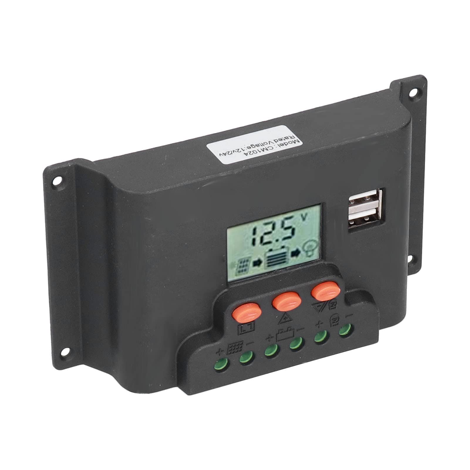 Best PWM Solar Charge Controller for Industrial Use - High Efficiency 12V/24V Solar Panel Regulator | Perfect for Off-Grid Systems, RVs, and Solar Power Stations