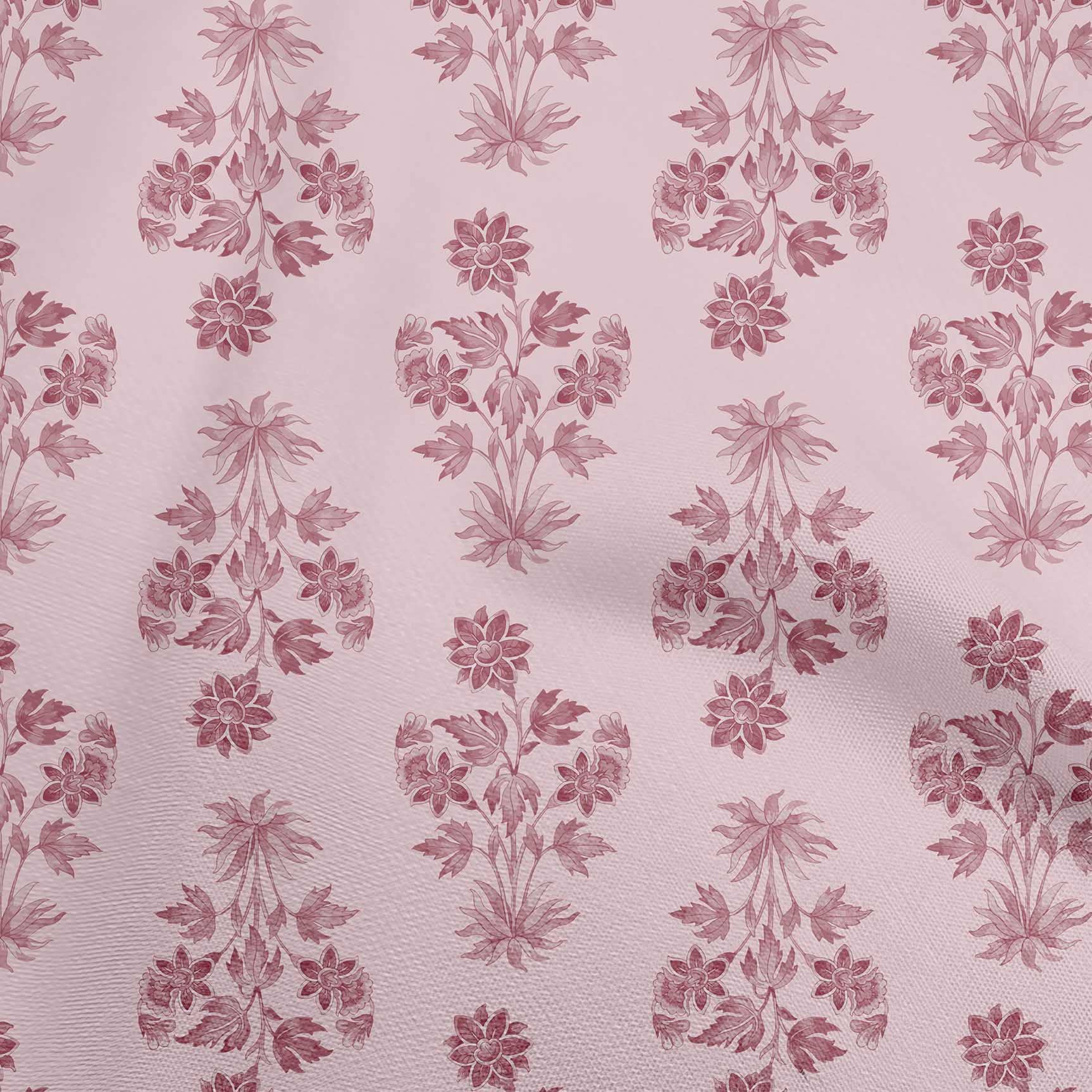 oneOone Polyester Spandex Light Pink Watercolor Floral Print Fabric - 56 Inch Wide Dress Material by The Yard for DIY Dresses, Skirts & Home Decor Projects