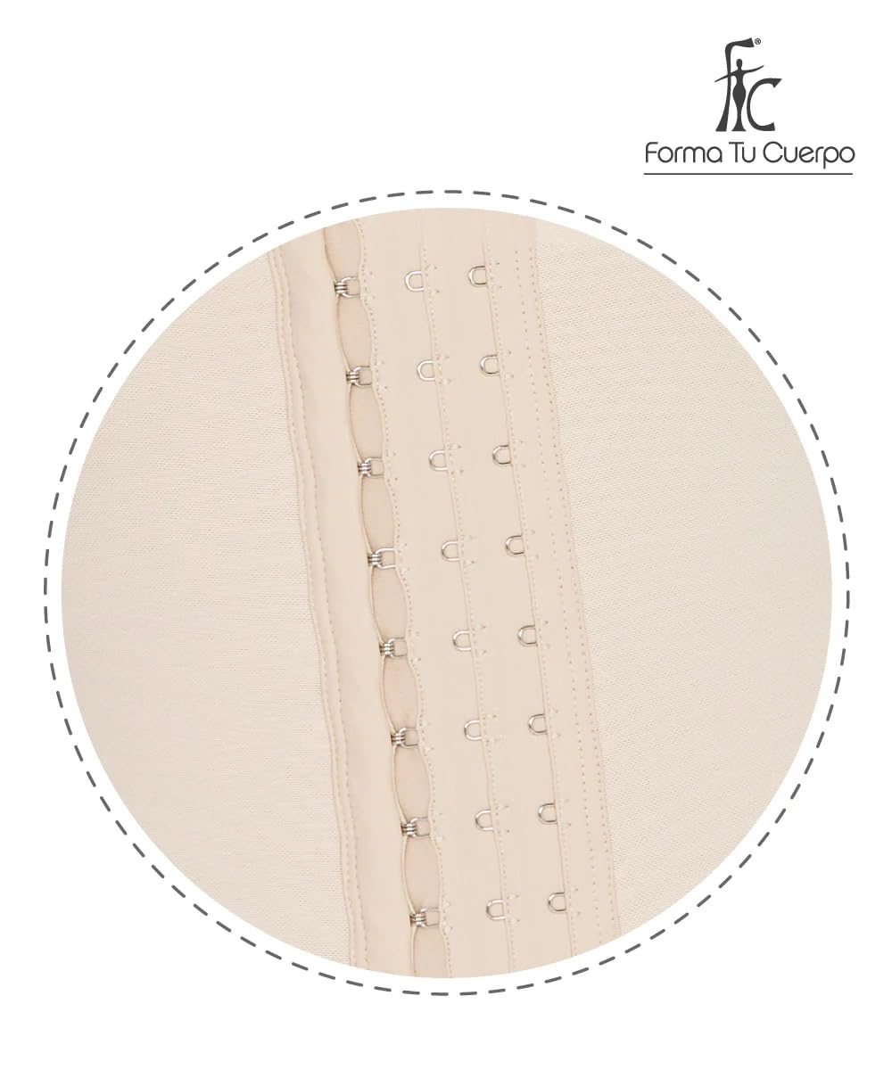 Shapewear for Women - Colombian Fajas Body Shaper Shorts with Smooth Control & Arm Support, Adjustable Hook Closure (Ref. C-004) | Perfect for Tummy Control, Waist Training & Everyday Wear Under Clothes