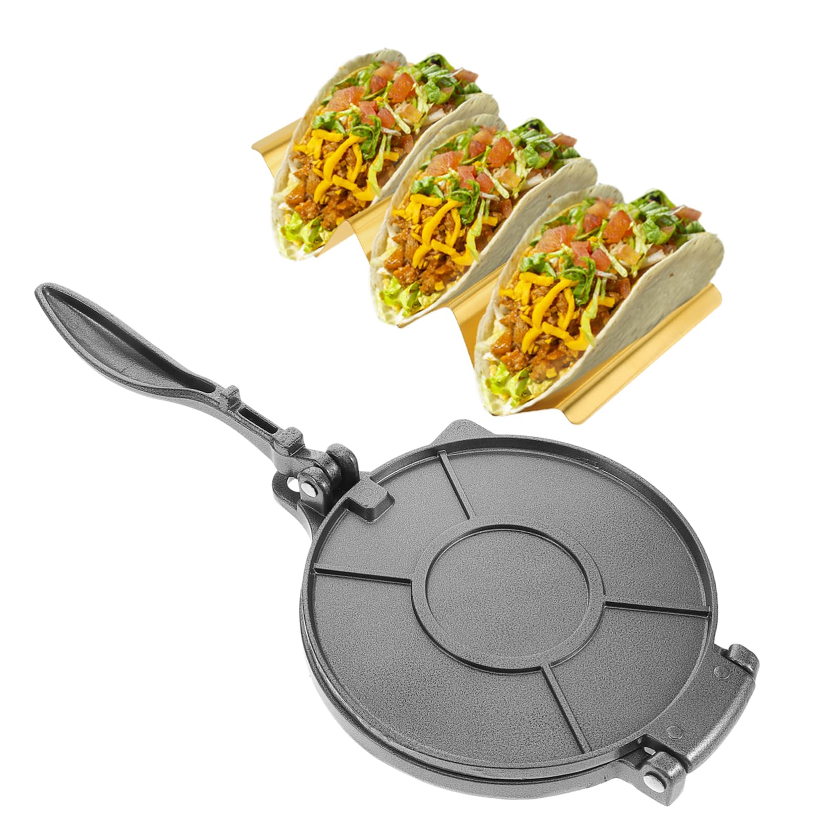 Cabilock 1pc Tortilla Press Machine - Stainless Steel Dough Press for Homemade Flour Tortillas - Perfect Tortilla Maker for Mexican Cuisine & Taco Night - Ideal Kitchen Tool for Restaurants and Home Cooking