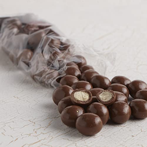 Premium Double-Dipped Malted Milk Balls - Rich Chocolate Coated Candy for Gifts, Parties & Movie Nights - Bulk 1lb Resealable Bag