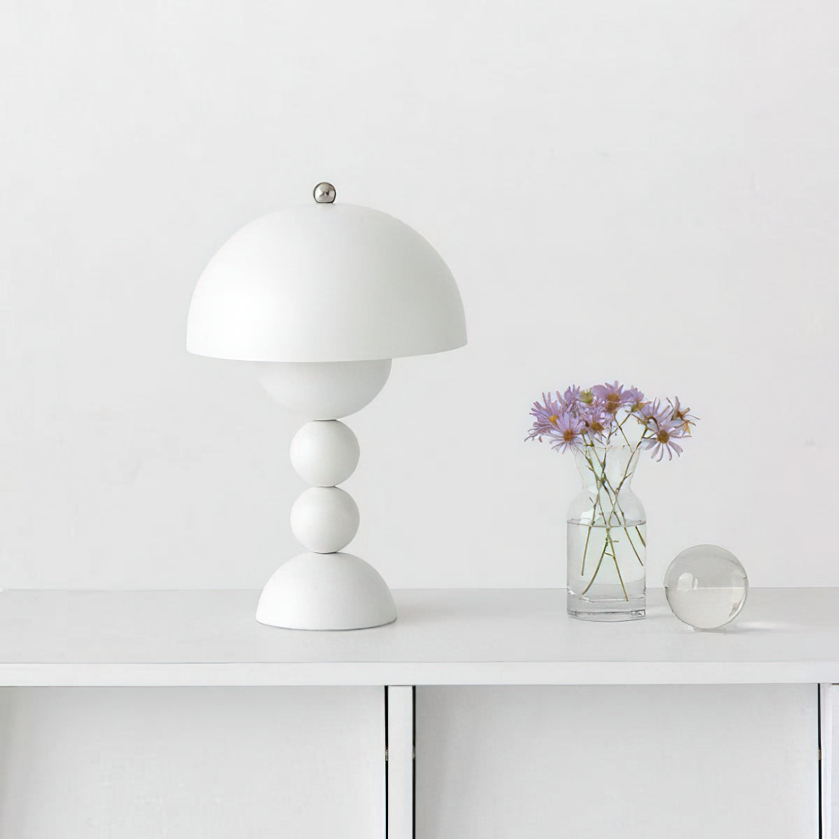 Flower Bud Portable Table Lamp - USB Rechargeable LED Night Light for Bedroom, Nursery, Camping & Travel - Dimmable Warm White Light