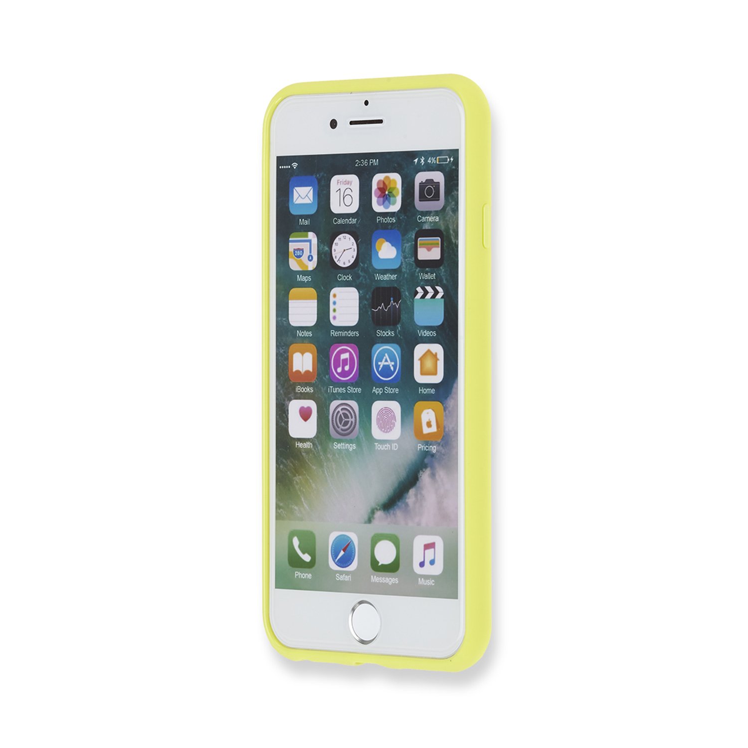 Moleskine Clear Elastic Hard Case for iPhone 7 - Yellow | Slim Protective Cover with Shock Absorption | Perfect for Everyday Use, Travel & Work