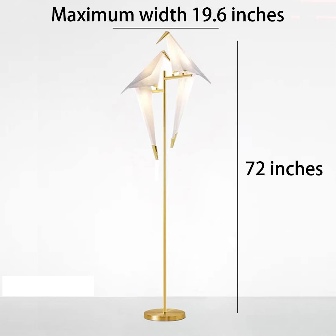 72 Inch Modern Golden Bird Floor Lamp with Swing Design - Elegant Lighting for Bedroom, Study, Living Room - Perfect for Reading Nook, Cozy Corner & Home Decor