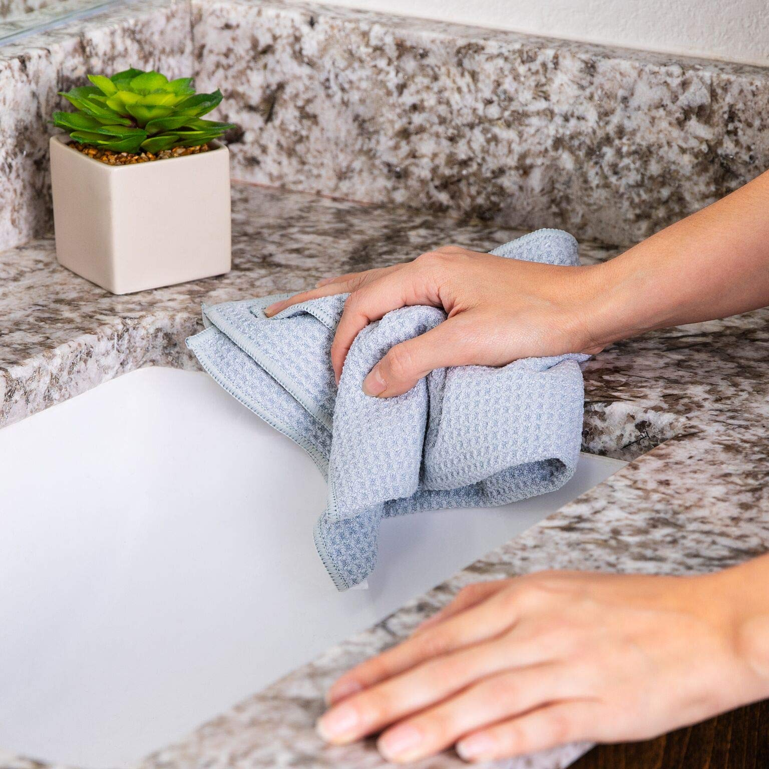 Premium Microfiber Waffle Weave Kitchen Towels - 16