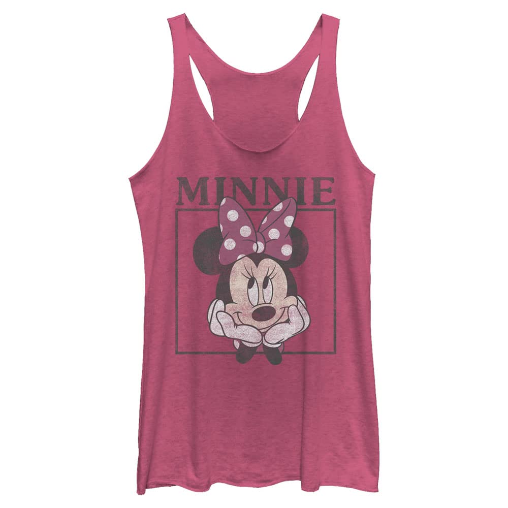 Disney Classic Mickey & Minnie Mouse Women's Racerback Tank Top - Cute Casual Summer Tops for Theme Parks, Disney Trips & Everyday Wear
