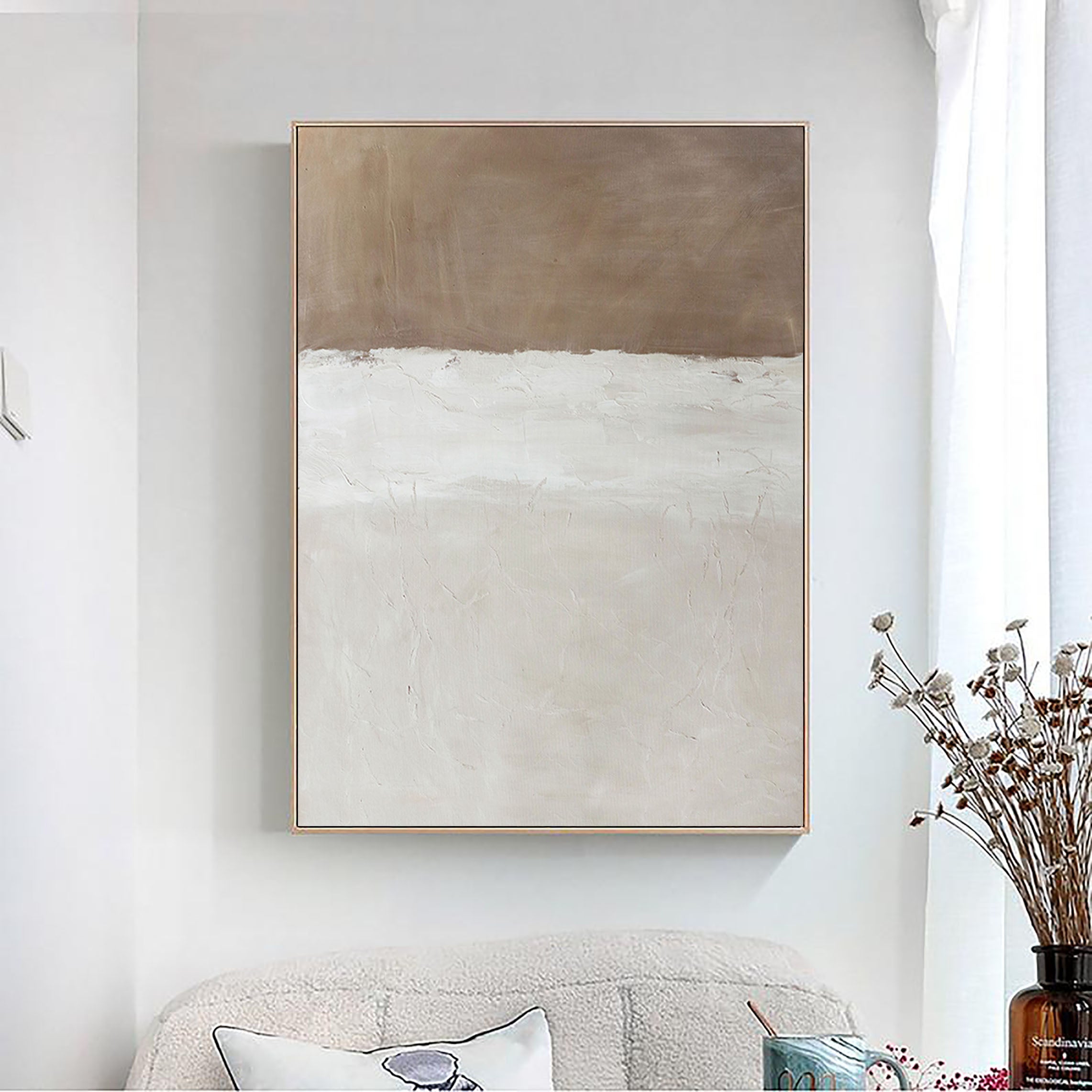 Abstract Tranquility Art Painting - Modern Canvas Wall Decor for Living Room, Bedroom & Office | Large Size #WS082 | Perfect for Home & Office Interior Design