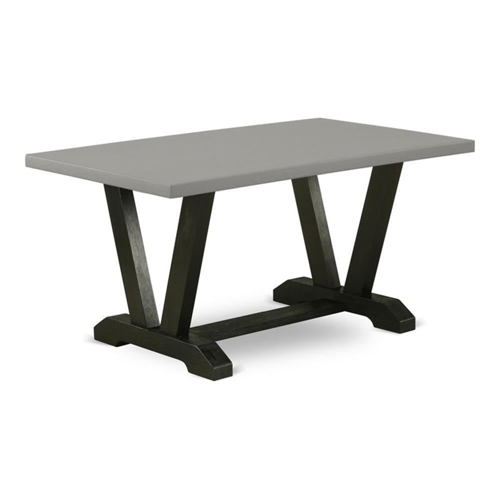 East West Furniture VT696 V-Style Modern Kitchen Dining Table - 36x60 Inch Rectangle Table with Stylish Legs, Multi-Color | Perfect for Small Spaces, Breakfast Nooks & Contemporary Dining Rooms