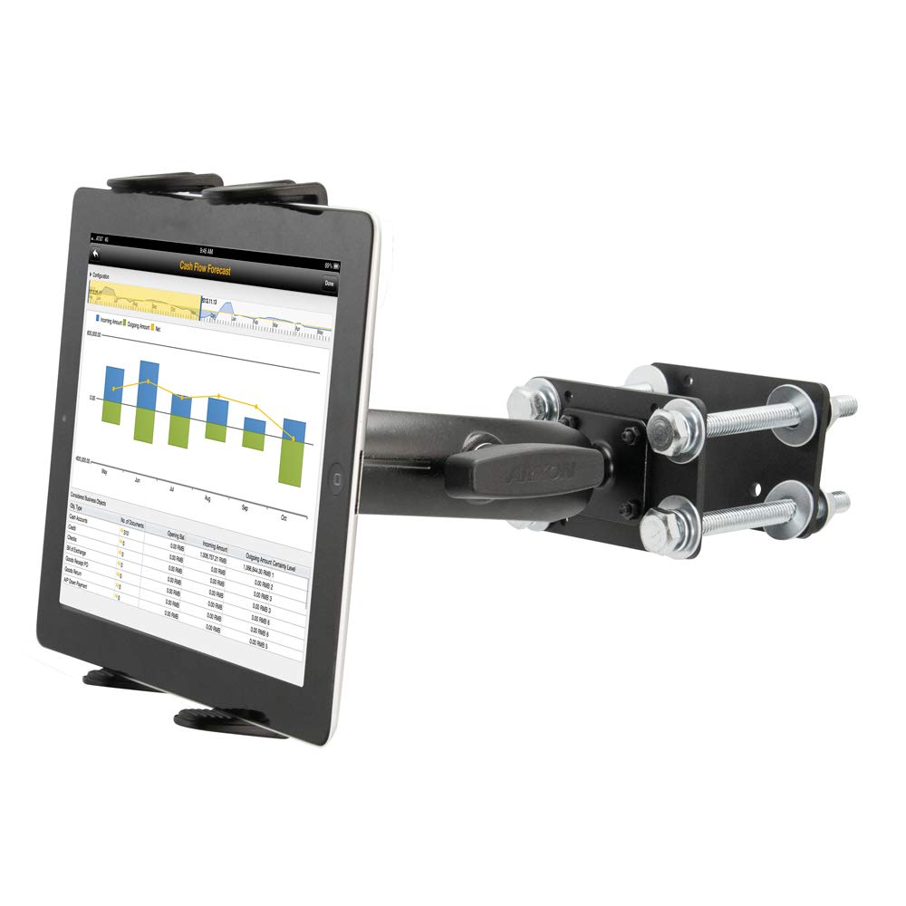 ARKON 7 Inch Heavy-Duty Forklift Tablet Mount - Secure Pillar Bracket for Industrial Tablets in Warehouses & Factories