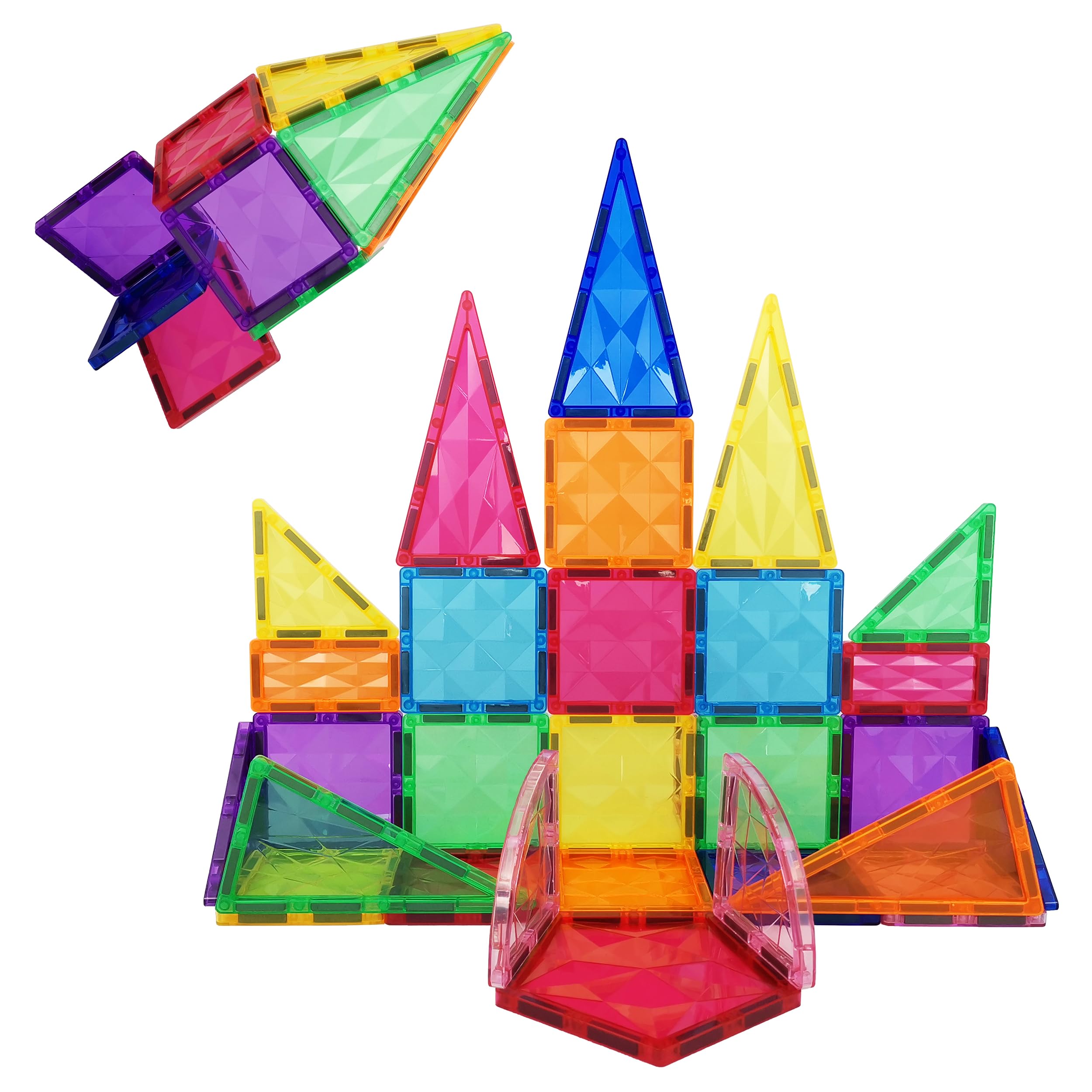 PicassoTiles 100-Piece Magnetic Building Blocks Set - STEM Educational Construction Toy for Kids Ages 3+, Creative Learning Playset for Boys & Girls - Perfect for Classroom, Home Playroom & Birthday Gifts